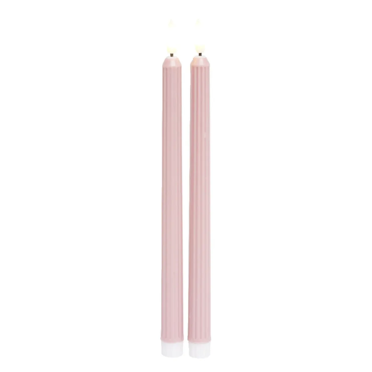 Lot de 2 bougies chandelles LED roses Ø2,2xH22,5cm < Gifi Clearance