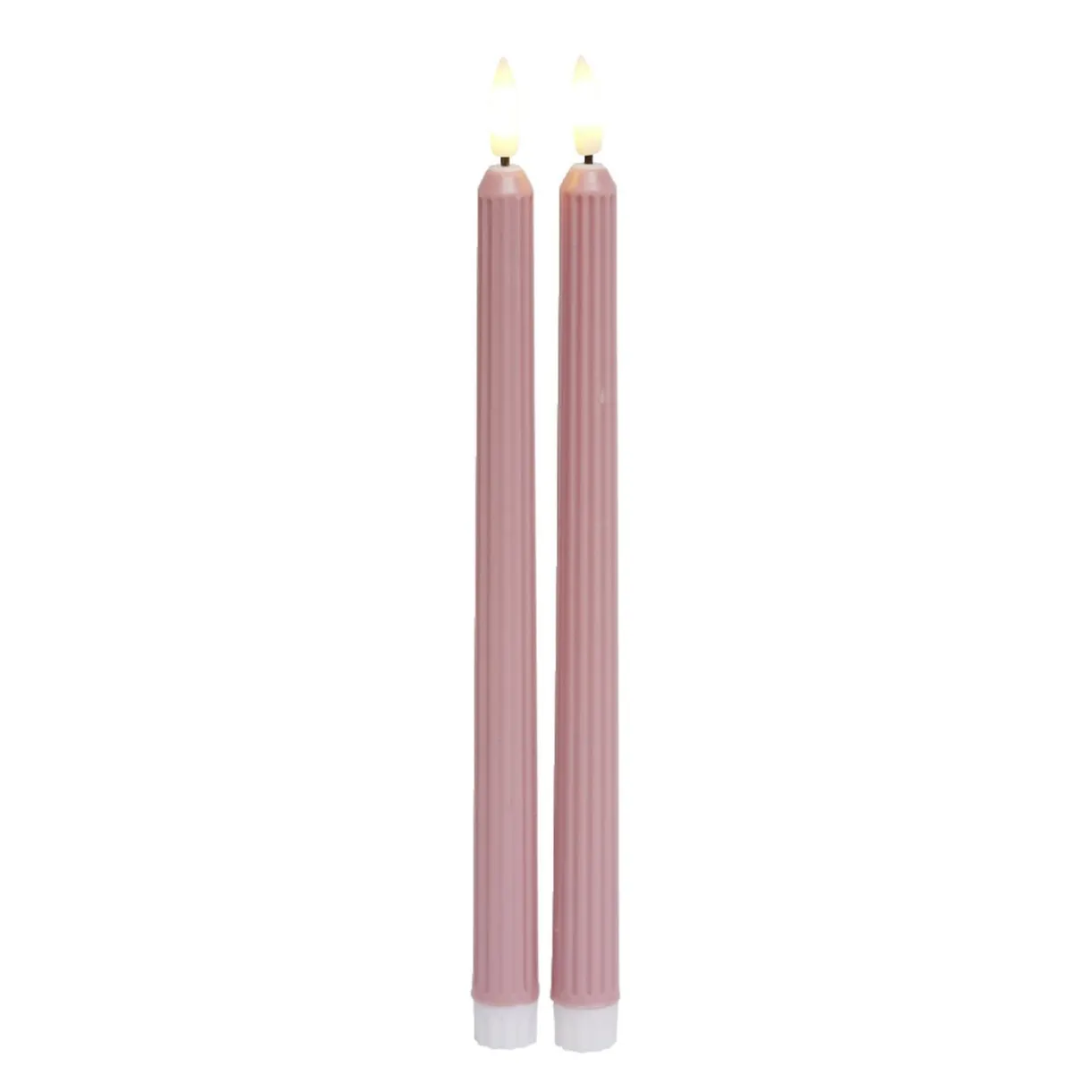 Lot de 2 bougies chandelles LED roses Ø2,2xH22,5cm < Gifi Clearance