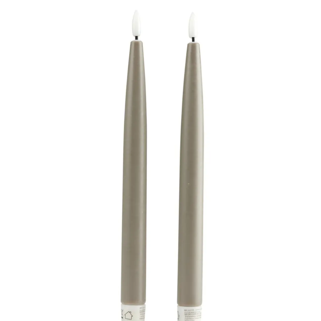Lot de 2 bougies chandelles LED grises Ø2,2xH22,5cm < Gifi Hot