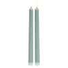 Lot de 2 bougies chandelles LED vertes Ø2,2xH22,5cm < Gifi New
