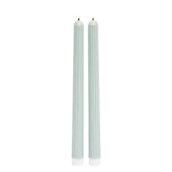 Lot de 2 bougies chandelles LED vertes Ø2,2xH22,5cm < Gifi New