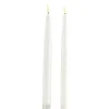 Lot de 2 bougies chandelles LED blanches Ø2,2xH22,5cm