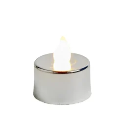 Lot de 4 bougies de table à LED Ø3,7cm - 2 modèles doré ou argenté < Gifi Discount