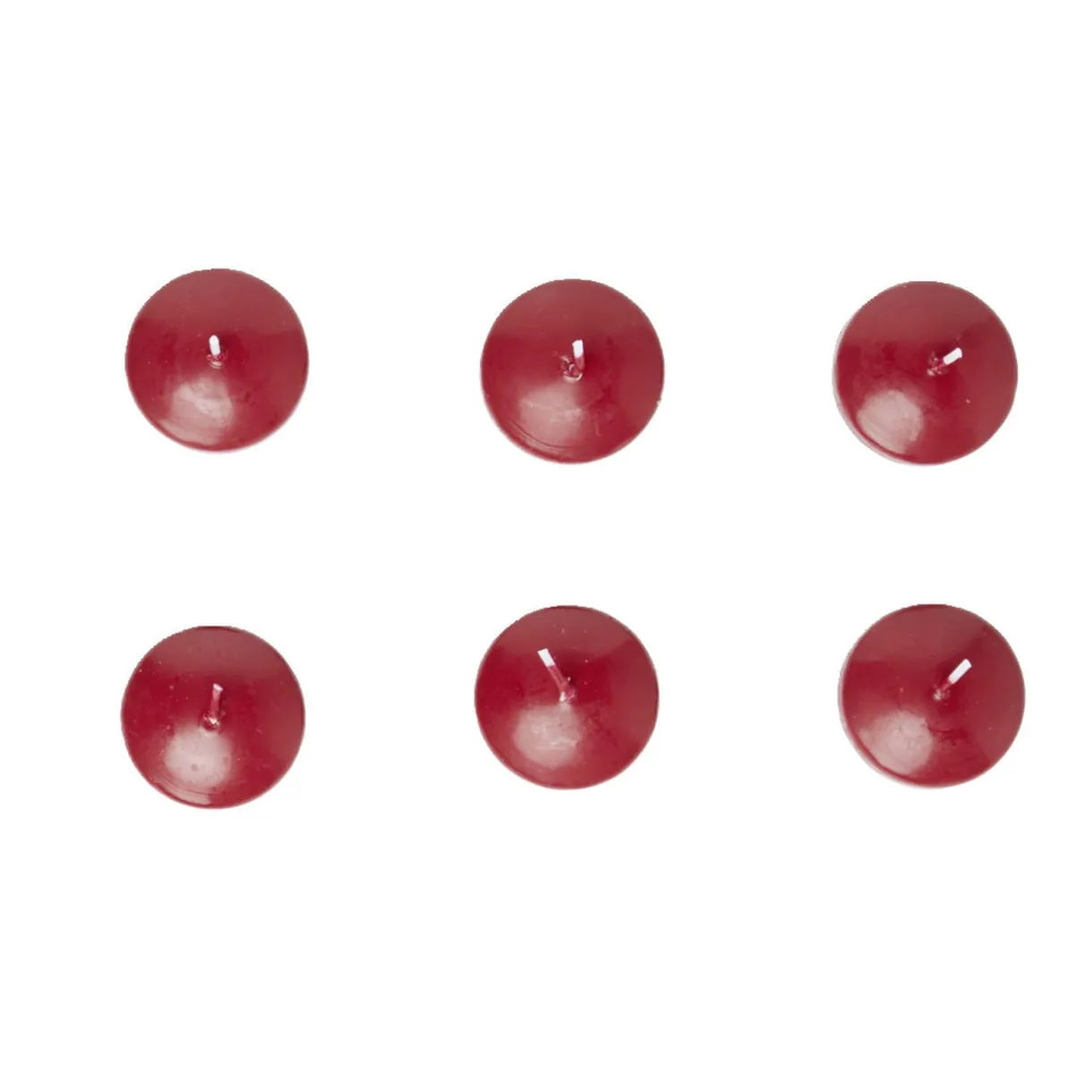 Lot de 6 bougies flottantes cire rouge Ø4,5cm < Gifi Outlet