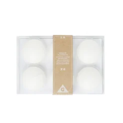 Lot de 6 bougies flottantes cire blanche Ø4,5cm