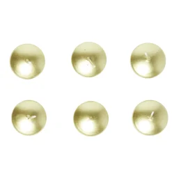 Lot de 6 bougies flottantes cire doré Ø4,5cm
