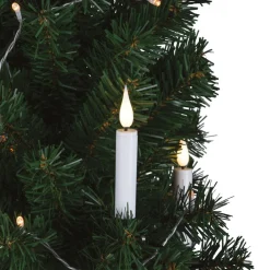 Lot de 5 bougies LED blanches flamme blanc chaud avec télécommande < Gifi Best