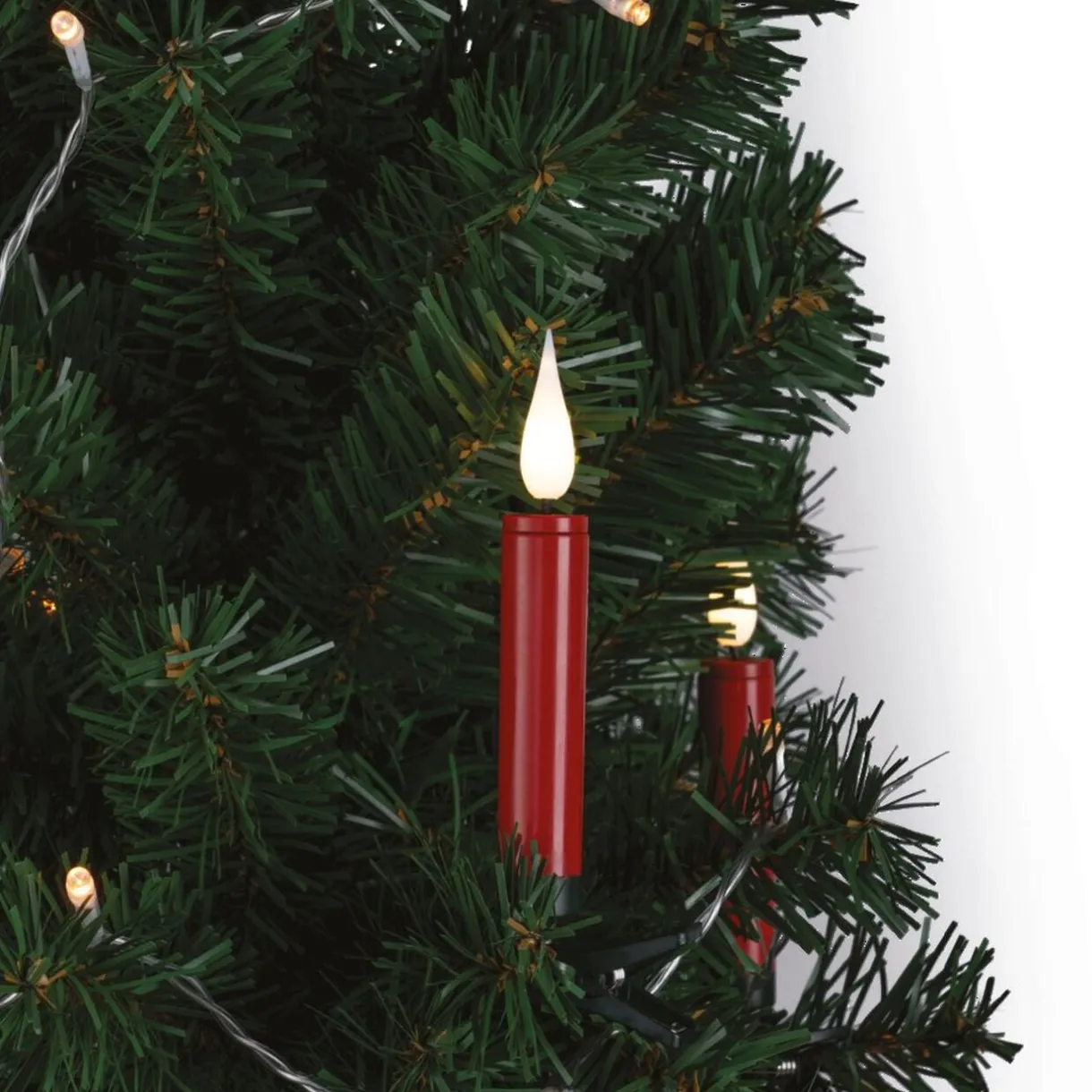 Lot de 5 bougies LED rouges flamme blanc chaud avec télécommande < Gifi Sale