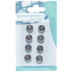 Lot de 8 boutons pression à coudre en métal < Gifi Outlet