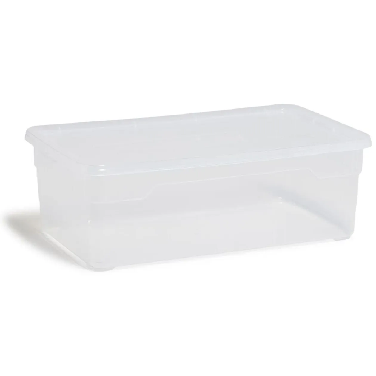 Lot de 4 box 11L plastique transparent
