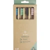 Lot de 4 brosses à dents dures poils nylon et manche bambou