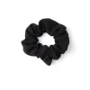Lot de 8 chouchous scrunchies polyester côtelé noir