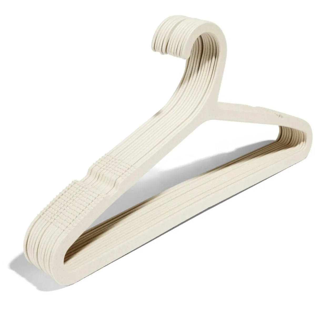 Lot de 25 cintres en paille de blé brun 43x21,5cm < Gifi New