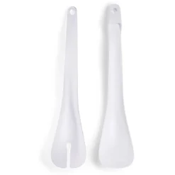 Lot de 2 couverts à salade plastique blanc L.31cm < Gifi Outlet