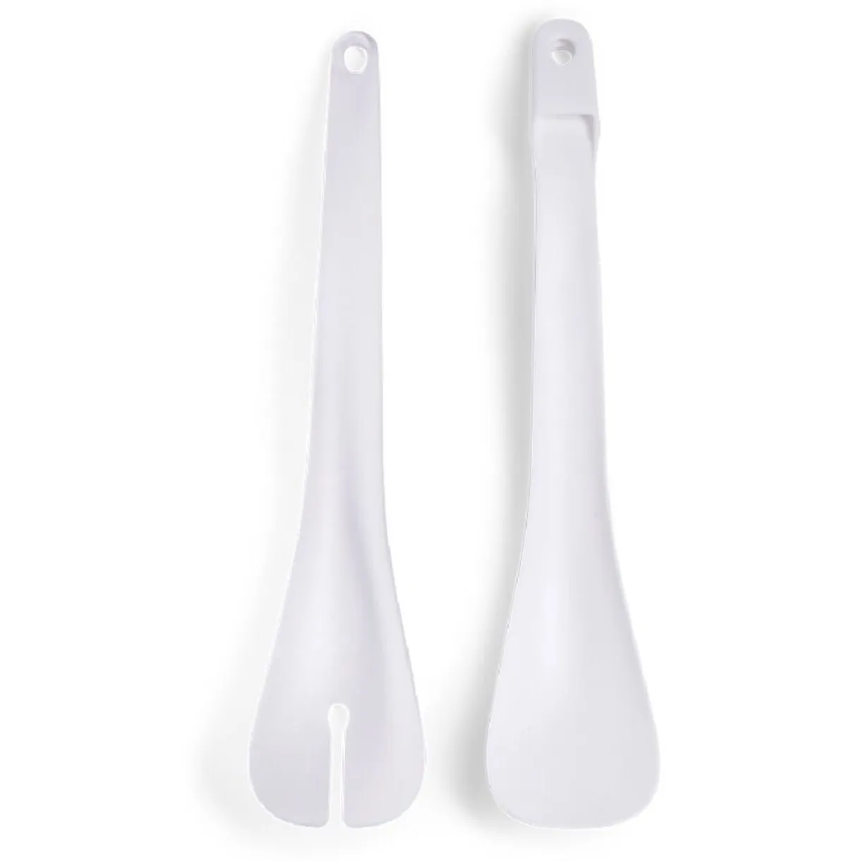 Lot de 2 couverts à salade plastique blanc L.31cm < Gifi Outlet