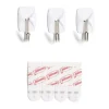 Lot de 3 crochets adhésifs 3M plastique blanc pointe métal