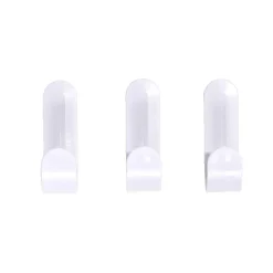 Lot de 3 crochets plastique blanc < Gifi Online