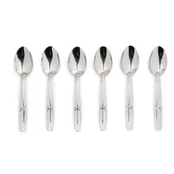 Lot de 6 cuillères à soupe design relief