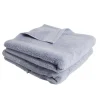 Lot de 2 draps de douche 65x135cm et 70x140cm bleus < Gifi Discount