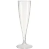 Lot de 6 flûtes 140ml plastique transparent Ø5xH18cm < Gifi