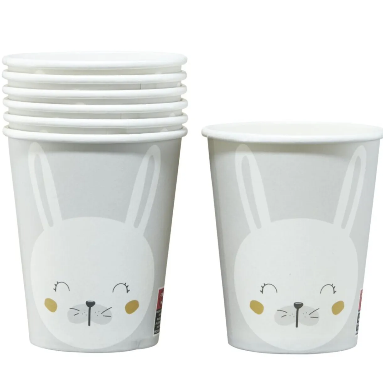 Lot de 10 gobelets en carton design lapin de Pâques < Gifi