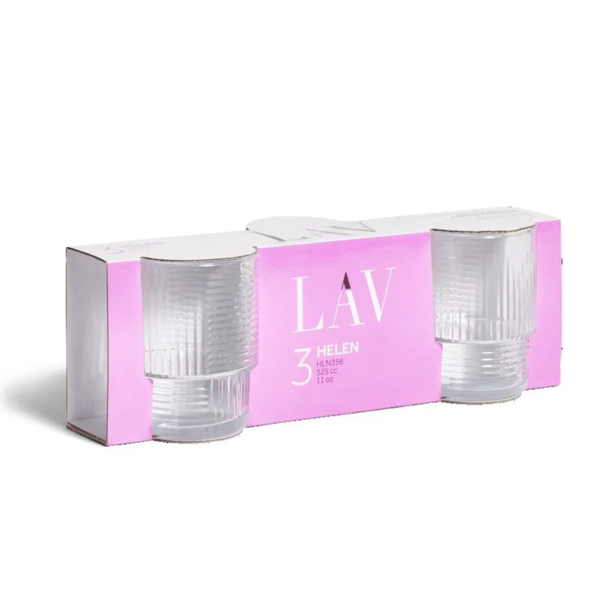 Lot de 3 gobelets en verre empilables 32,5cl < Gifi Best