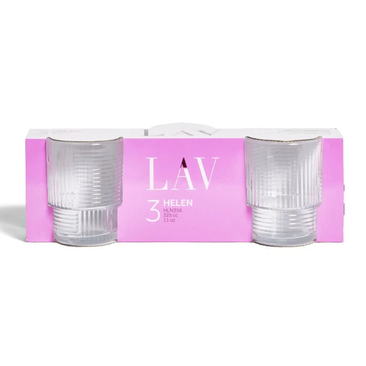 Lot de 3 gobelets en verre empilables 32,5cl < Gifi Best