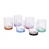 Lot de 6 gobelets en verre fond coloré 28cl < Gifi