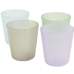 Lot de 4 gobelets pour enfant Ø7,7xH.8,5cm plastique coloré