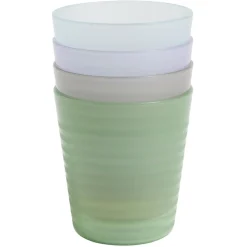 Lot de 4 gobelets pour enfant Ø7,7xH.8,5cm plastique coloré