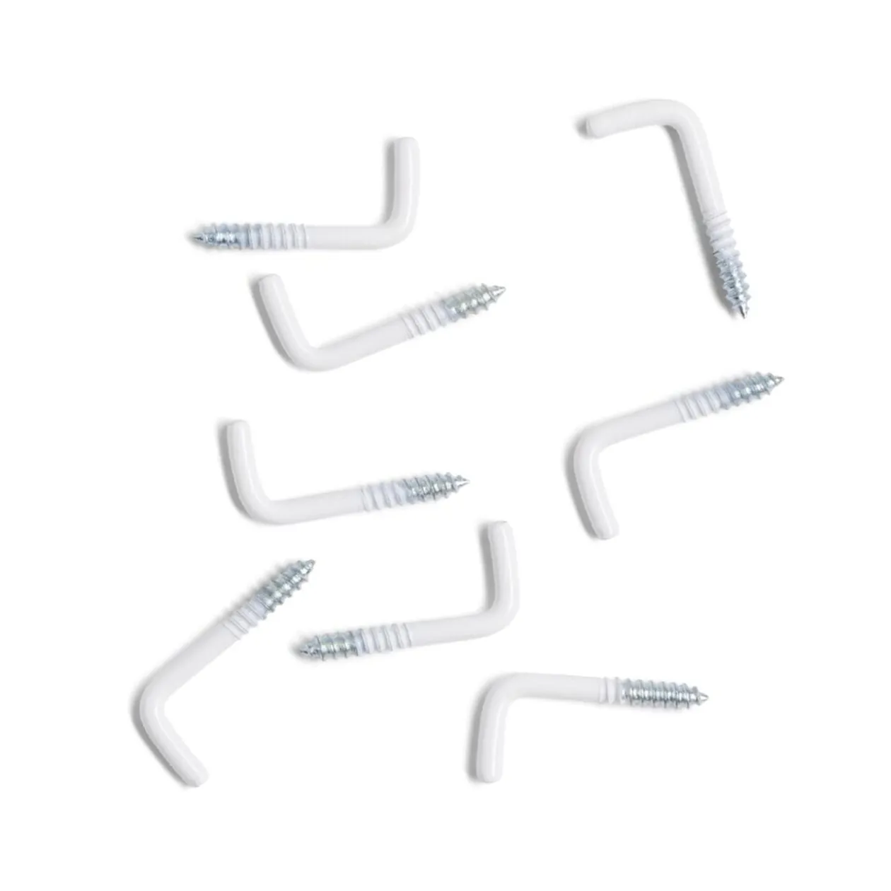 Lot de 8 gonds à vis blanc 2,5x25mm