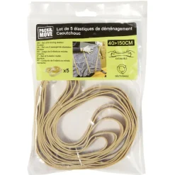 Lot de 5 élastiques caoutchouc beige pour déménagement < Gifi Outlet