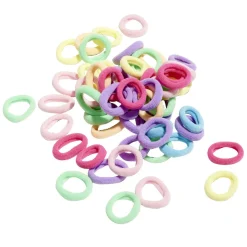 Lot de 100 élastiques à cheveux noirs ou multicolores < Gifi Outlet