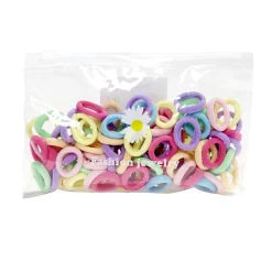 Lot de 100 élastiques à cheveux noirs ou multicolores < Gifi Outlet