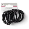 Lot de 8 élastiques à cheveux spirale caoutchouc noir < Gifi New