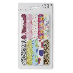 Lot de 10 limes à ongles à motifs L11x4cm < Gifi Online