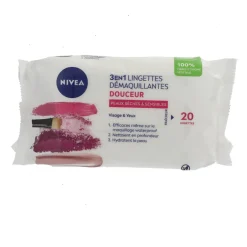 Lot de 20 lingettes démaquillantes 3 en 1 Nivea