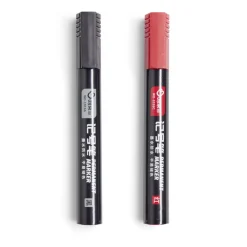 Lot de 2 marqueurs rouge et noir