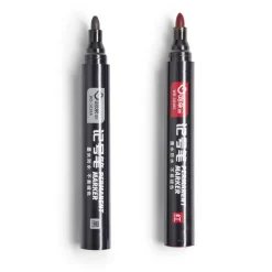 Lot de 2 marqueurs rouge et noir