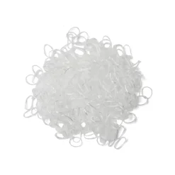 Lot de 500 mini élastiques à cheveux caoutchouc transparent