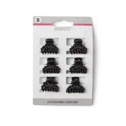 Lot de 10 mini pinces cheveux papillon noir brillant L2cm < Gifi Sale