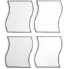 Lot de 4 miroirs forme vague 16,5x19,8cm < Gifi Clearance