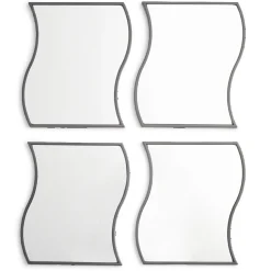 Lot de 4 miroirs forme vague 16,5x19,8cm < Gifi Clearance