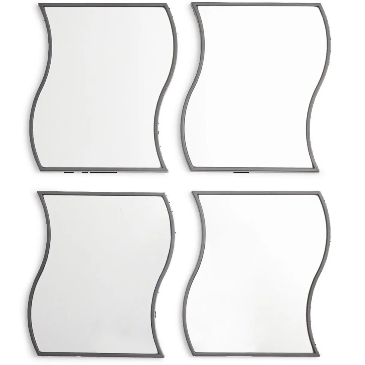 Lot de 4 miroirs forme vague 16,5x19,8cm < Gifi Clearance