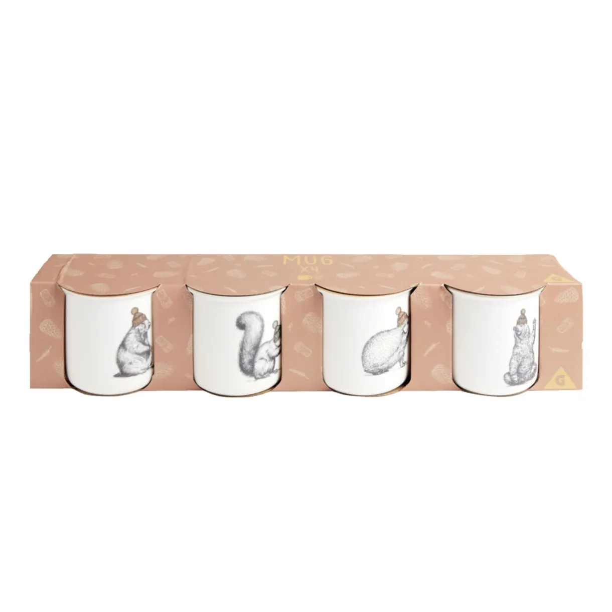 Lot de 4 mugs animaux 33,5cl < Gifi Online