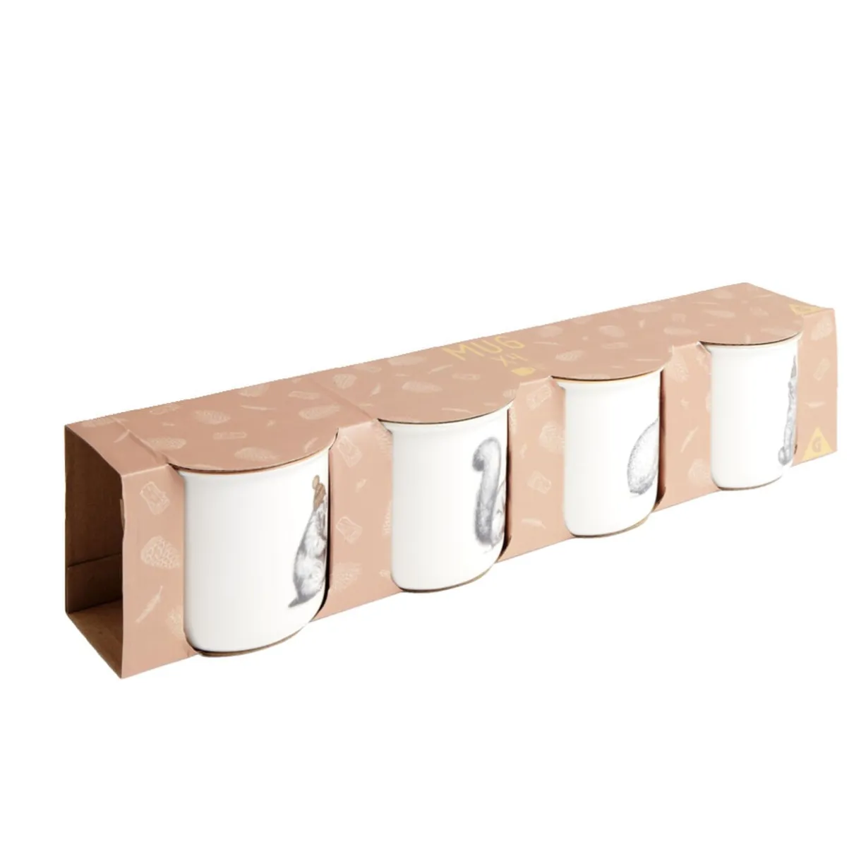 Lot de 4 mugs animaux 33,5cl < Gifi Online