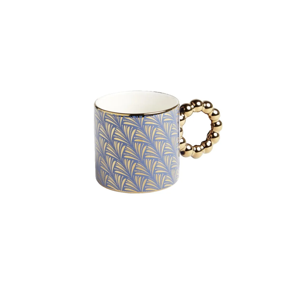 Lot de 2 mugs 30cl design chic bleu foncé et doré < Gifi New