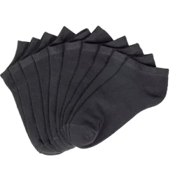 Lot de 5 paires de chaussettes basses polycoton uni 35/38 (3 moddèles)