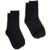 Lot de 2 paires de chaussettes 41/45 en fibre de bambou noir