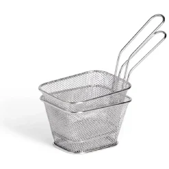 Lot de 2 paniers à frites inox argenté 19,5x17,5x8,5cm